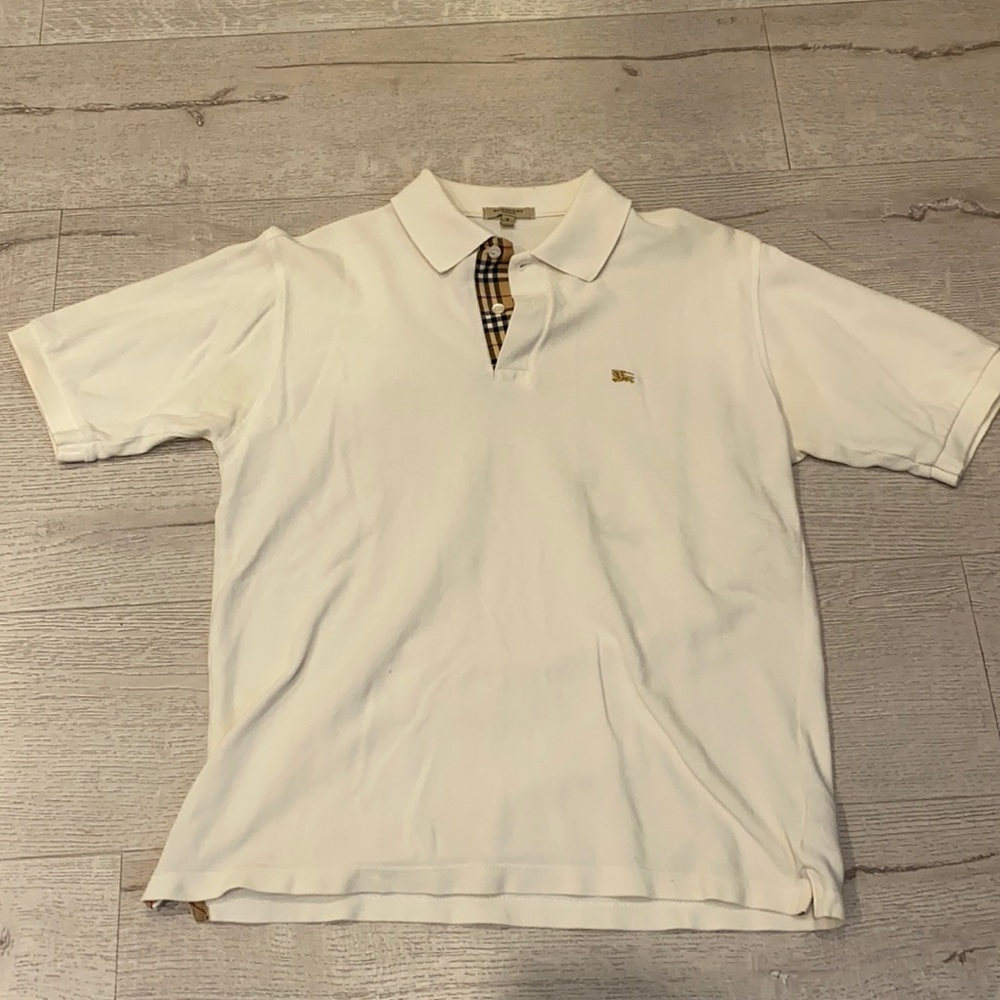 Burberry London size Small white polo shirt